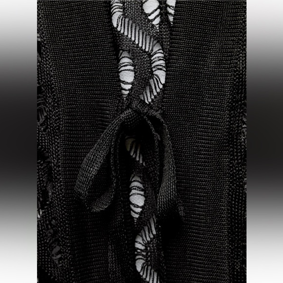 ZARA FRINGED OPEN KNIT CARDIGAN - Picture 14 of 15